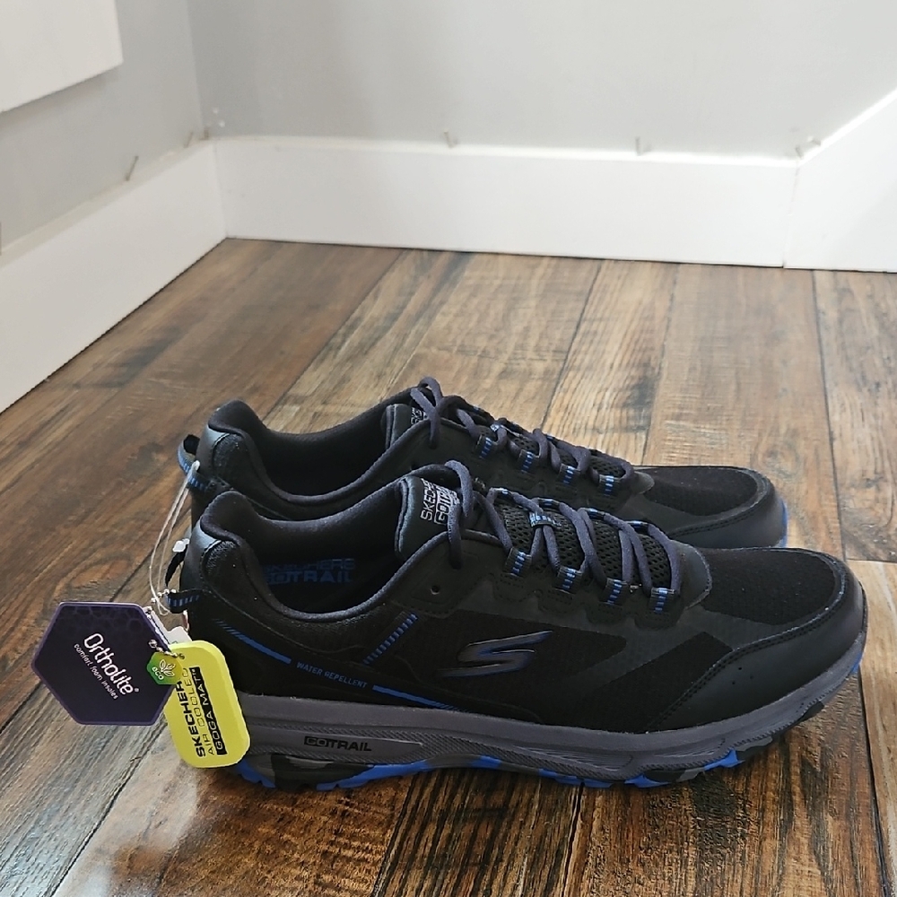 Skechers Got Trail Go Run Altitude Black Gray‎ & Blue Outdoor Running Sneakers